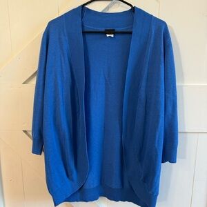 Salon Studio Women’s Royal Blue Lightweight Open-Front Flowy Cardigan Large